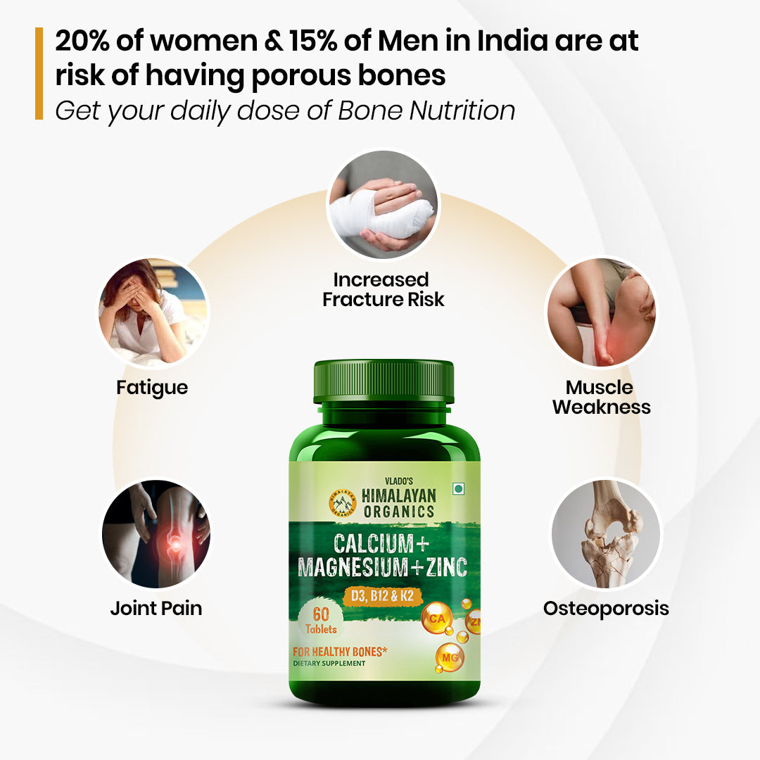 Himalayan Organics, Calcium Magnesium Zinc Vitamin D3 B12 K 