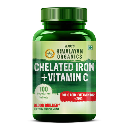 Himalayan Organics, Chelated Iron Vitamin C B12 Zinc Folic Acid 