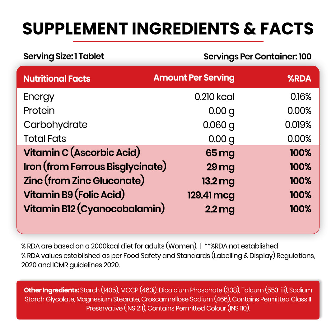 Himalayan Organics, Chelated Iron Vitamin C B12 Zinc Folic Acid 