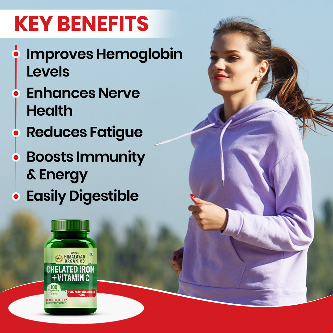 Himalayan Organics, Chelated Iron Vitamin C B12 Zinc Folic Acid 