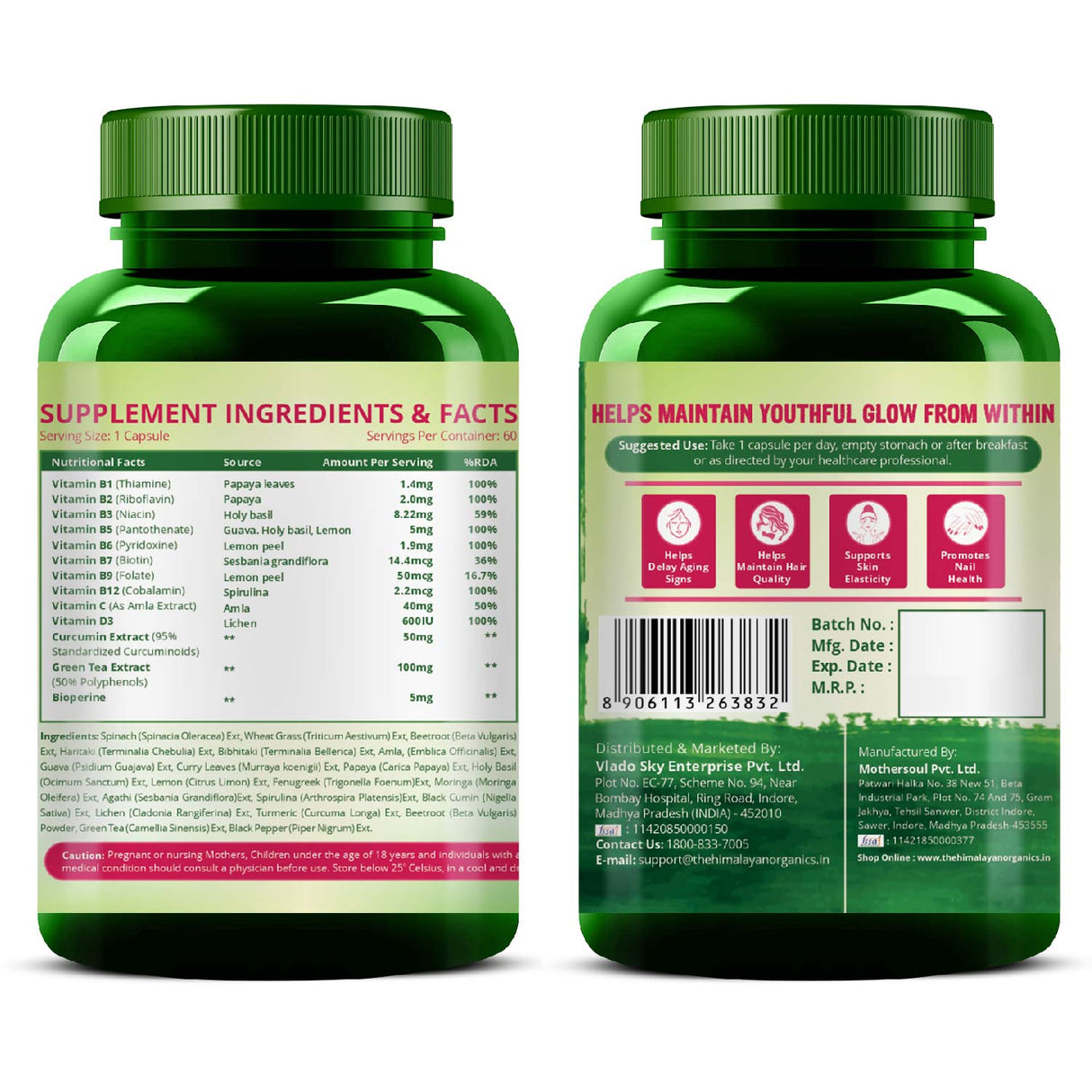 Himalayan Organics, Collagen Builder with Biotin Vitamin C 
