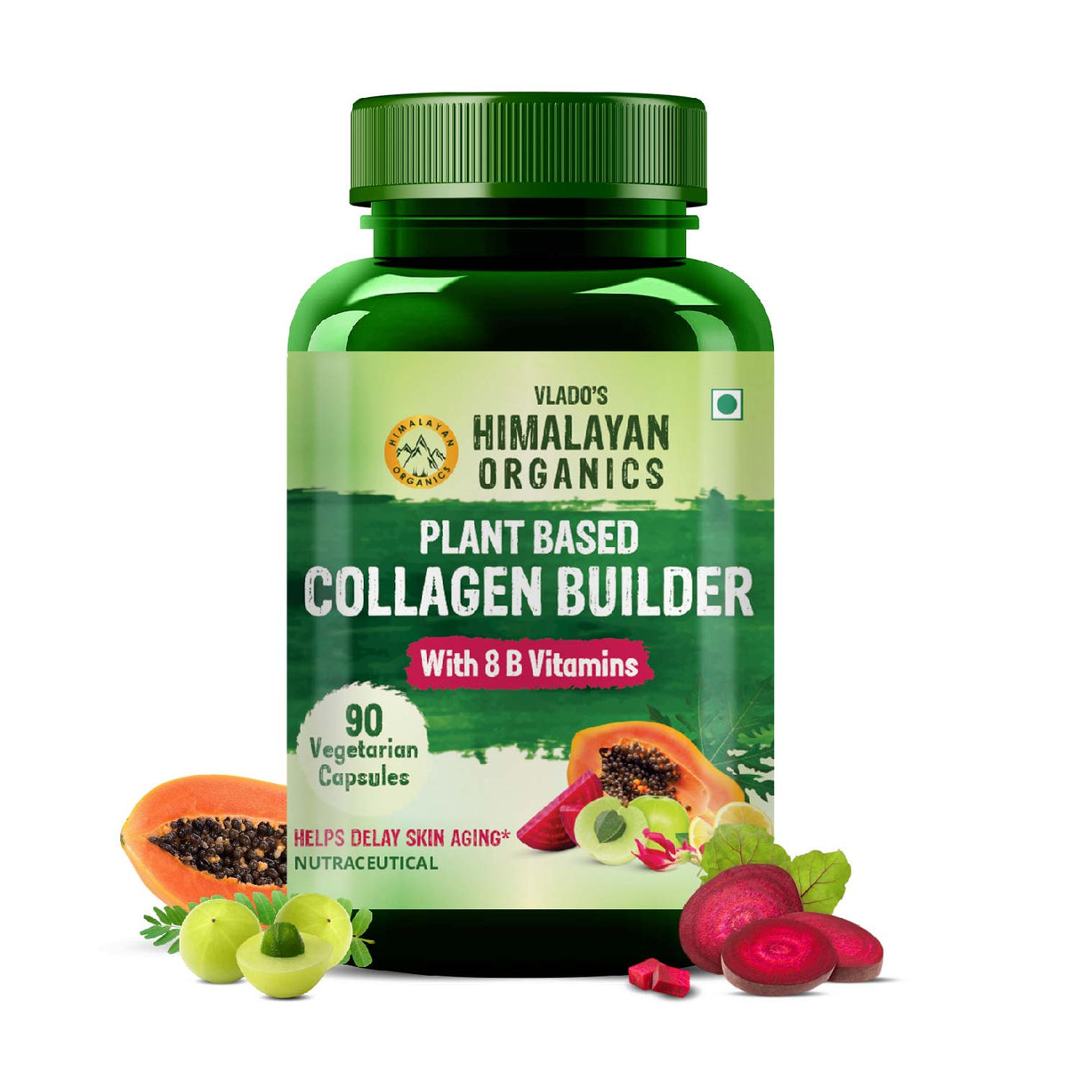 Himalayan Organics, Plant Based Collagen Builder with Biotin Vitamin C 