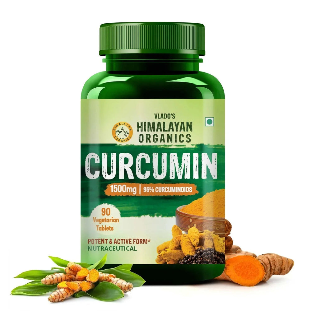 Vlado's Himalayan Organics, Curcumin with Biopiperine, 1500mg - 90 Veg Tablets