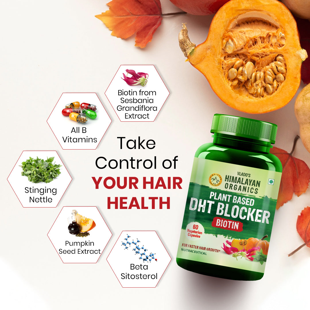 Himalayan Organics, DHT Blocker with Biotin Nettle Leaves 