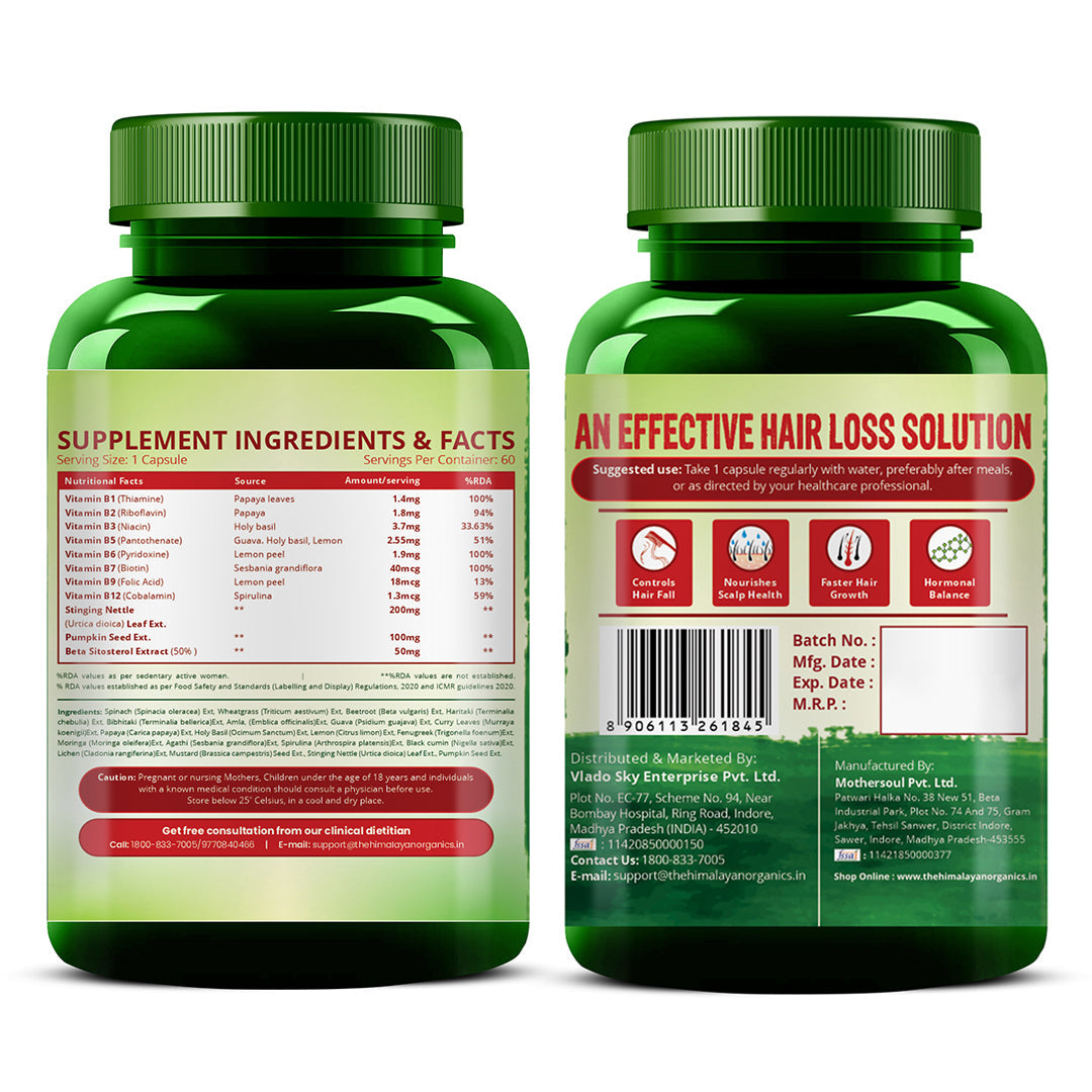 Himalayan Organics, DHT Blocker with Biotin Nettle Leaves 
