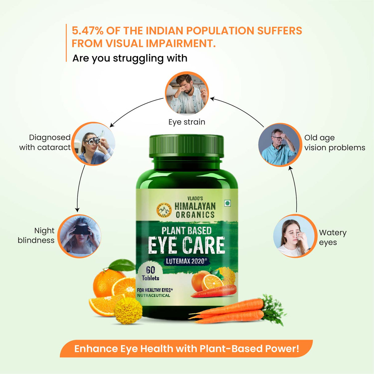 Himalayan Organics, Plant Based Eye Care with Lutein Zeaxanthin 