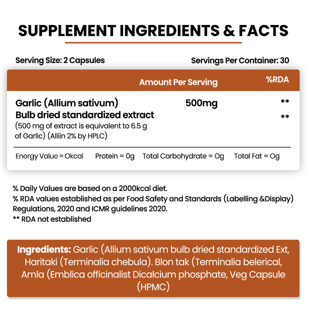 Himalayan Organics, Garlic Extract, 500mg 