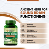 Himalayan Organics, Ginkgo Biloba with Brahmi, 500mg 
