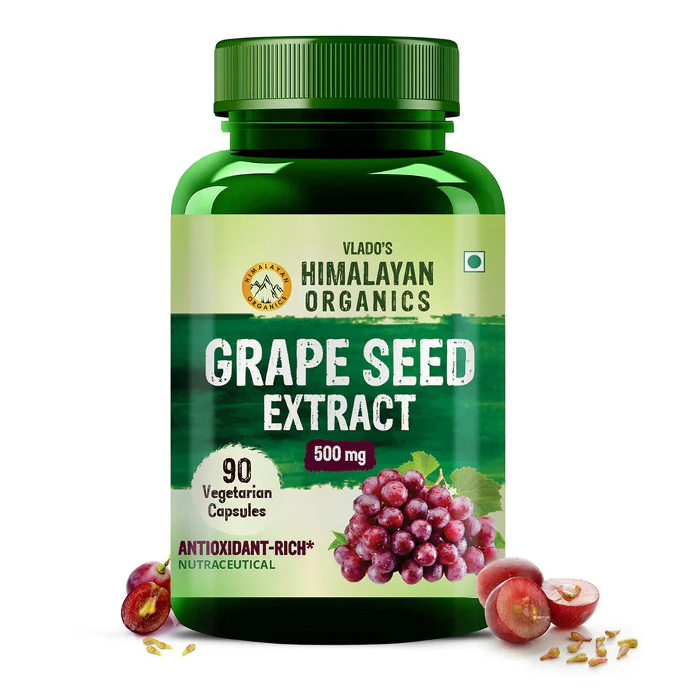 Vlado's Himalayan Organics, Grape Seed Extract, 500mg - 90 Veg Capsules