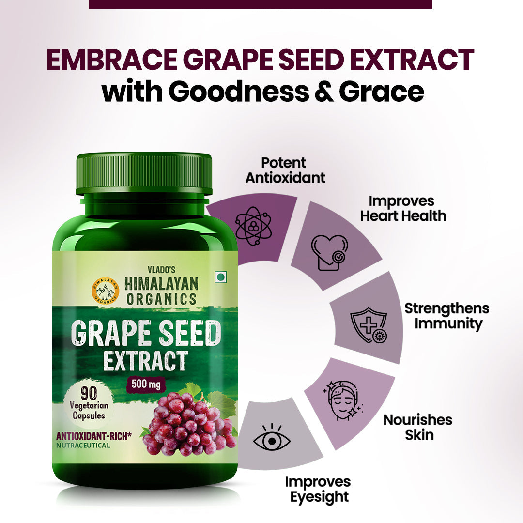Himalayan Organics, Grape Seed Extract, 500mg 