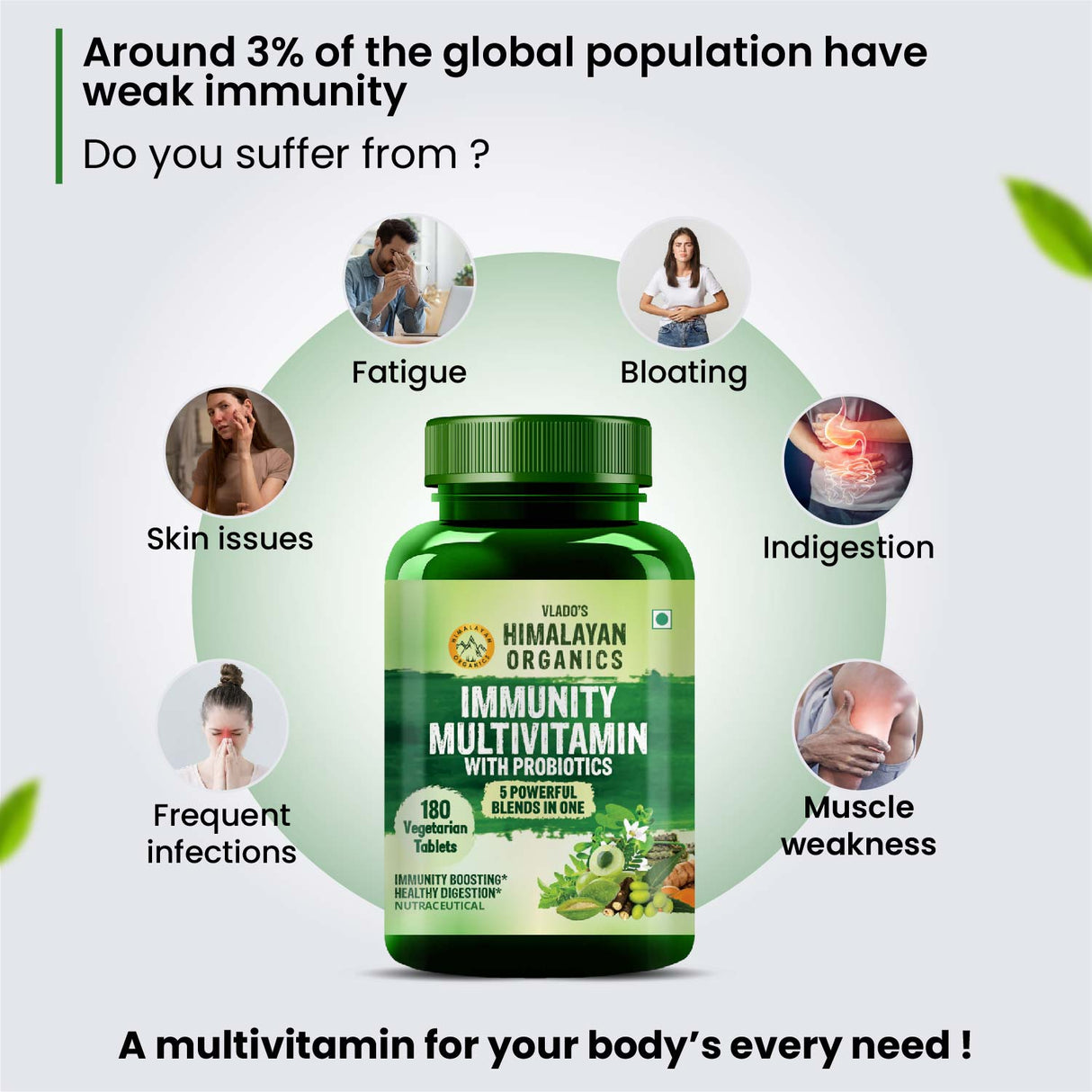 Himalayan Organics, Immunity Multivitamin with Probiotics, 40+ Nutrients 