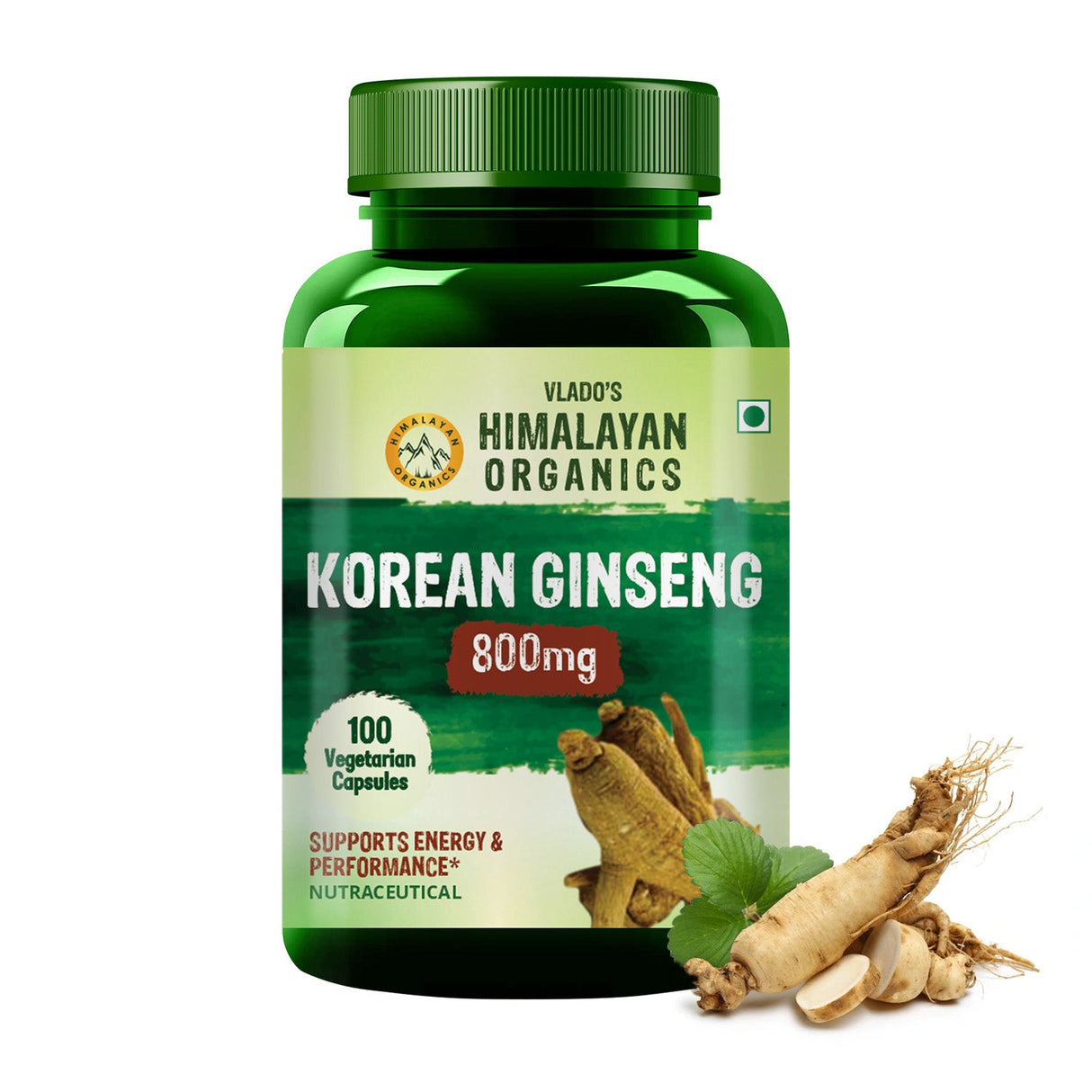 Himalayan Organics, Korean Red Panax Ginseng, 800mg 