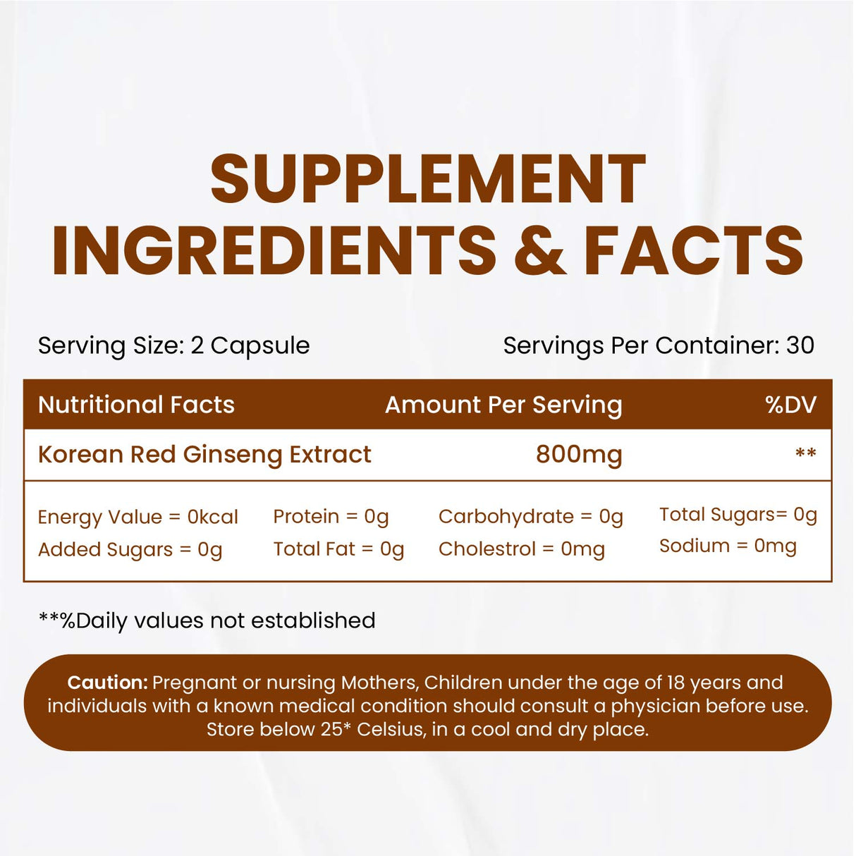 Himalayan Organics, Korean Red Panax Ginseng, 800mg 