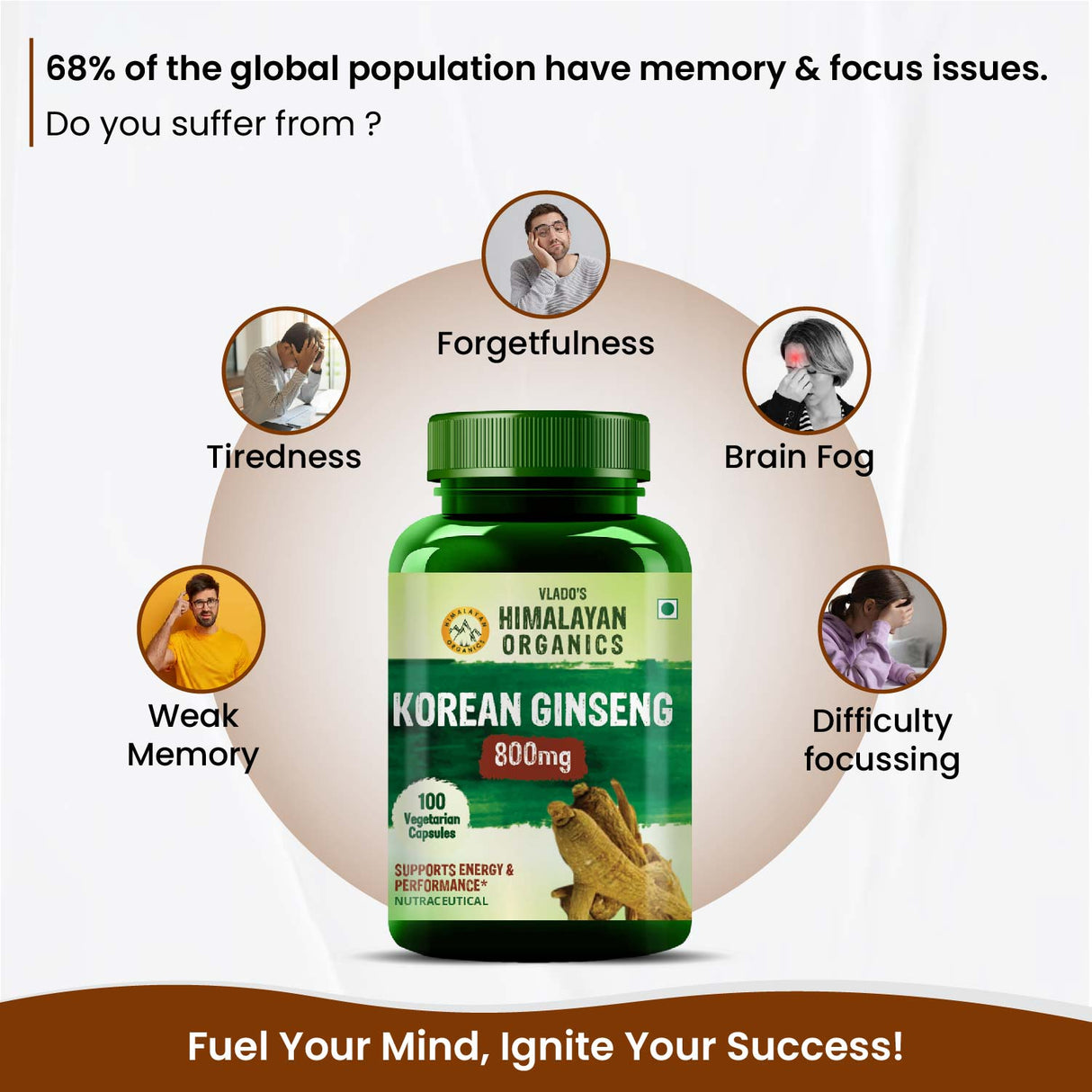 Himalayan Organics, Korean Red Ginseng, 800mg 