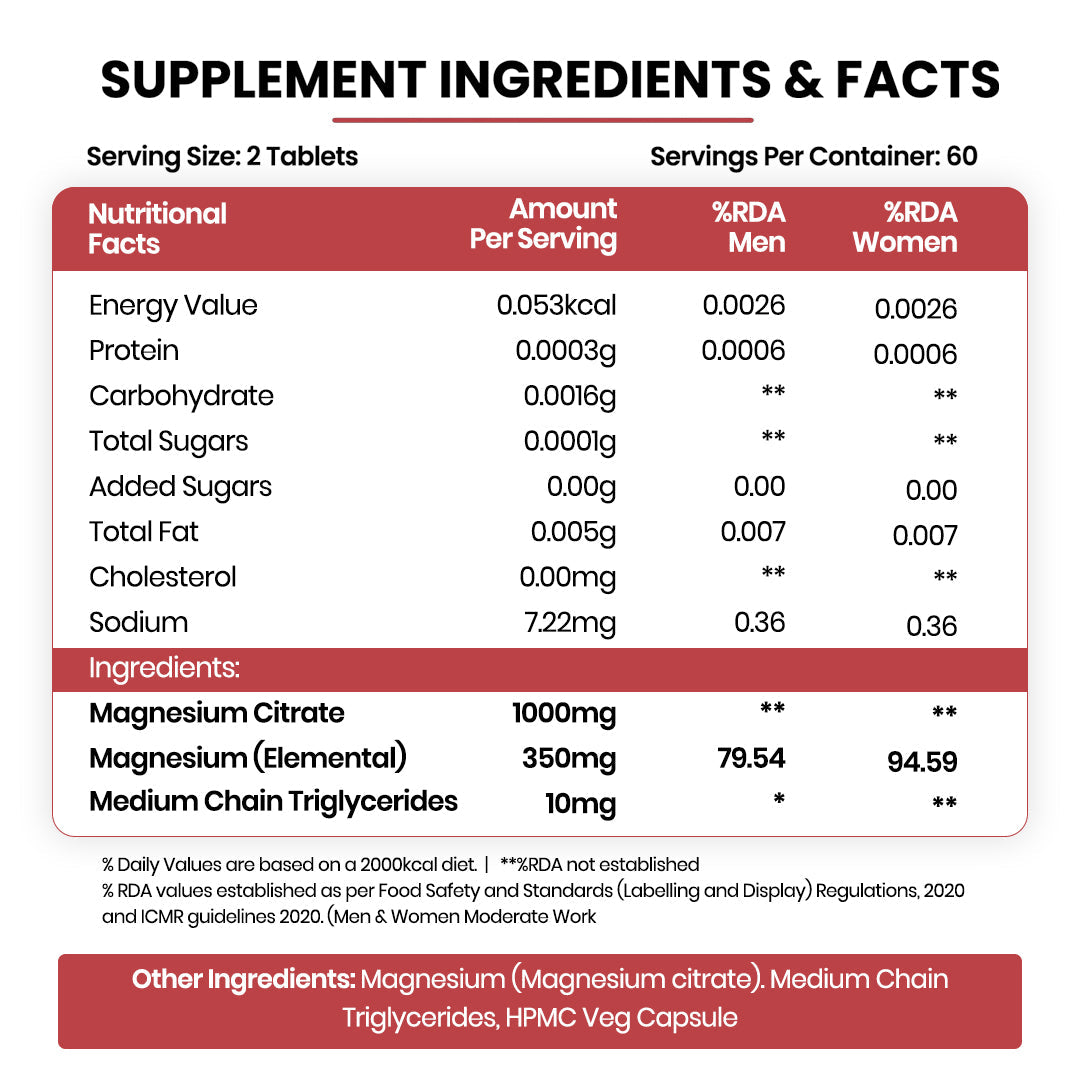 Himalayan Organics, Magnesium Citrate (Chelated), 1000mg 