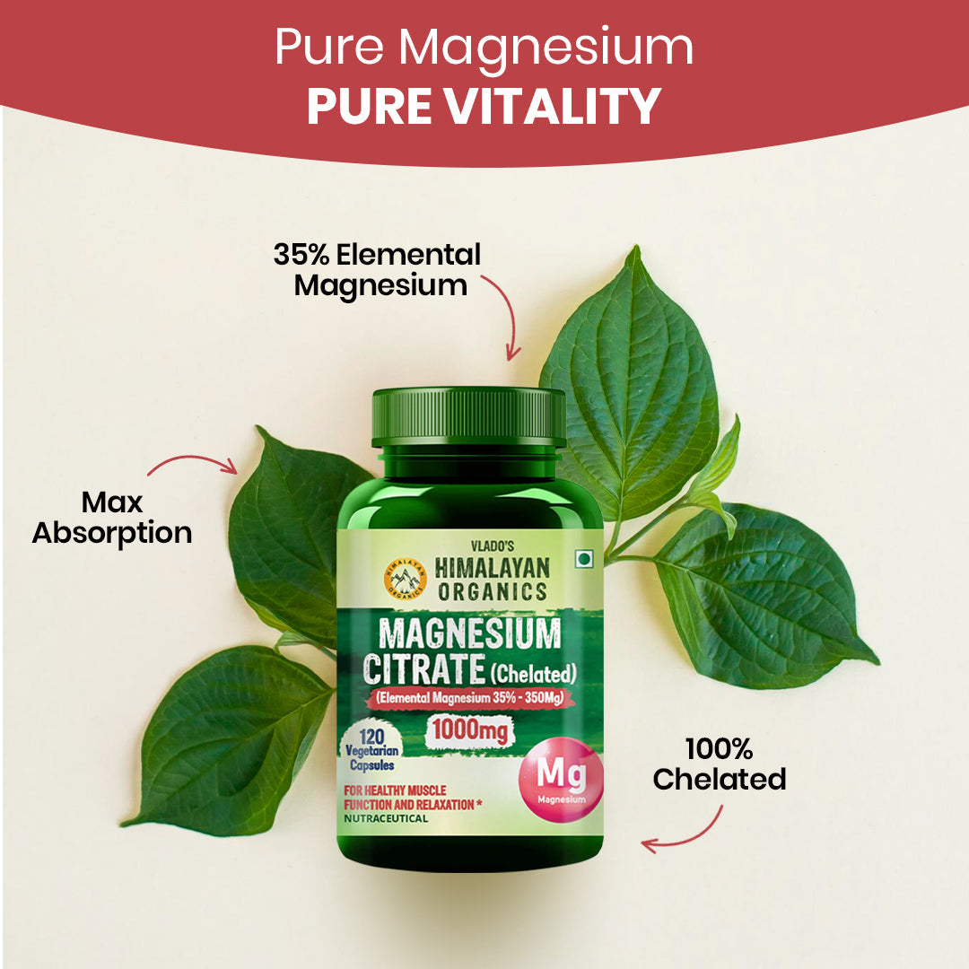 Himalayan Organics, Magnesium Citrate (Chelated), 1000mg 