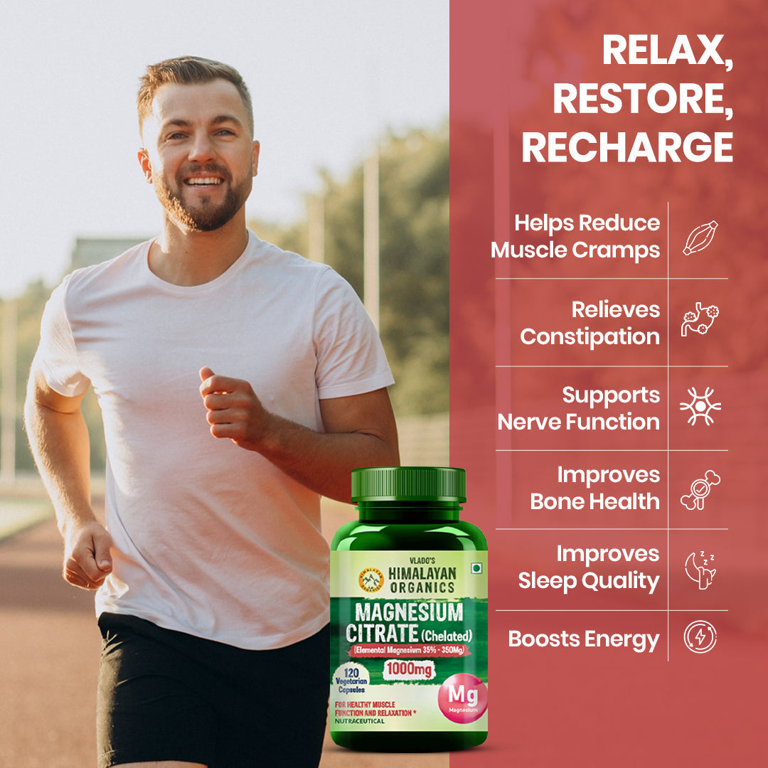 Himalayan Organics, Magnesium Citrate (Chelated), 1000mg 