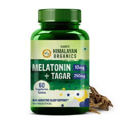 Vlado's Himalayan Organics, Melatonin with Tagar Vitamin B6 Calcium - 60 Tablets