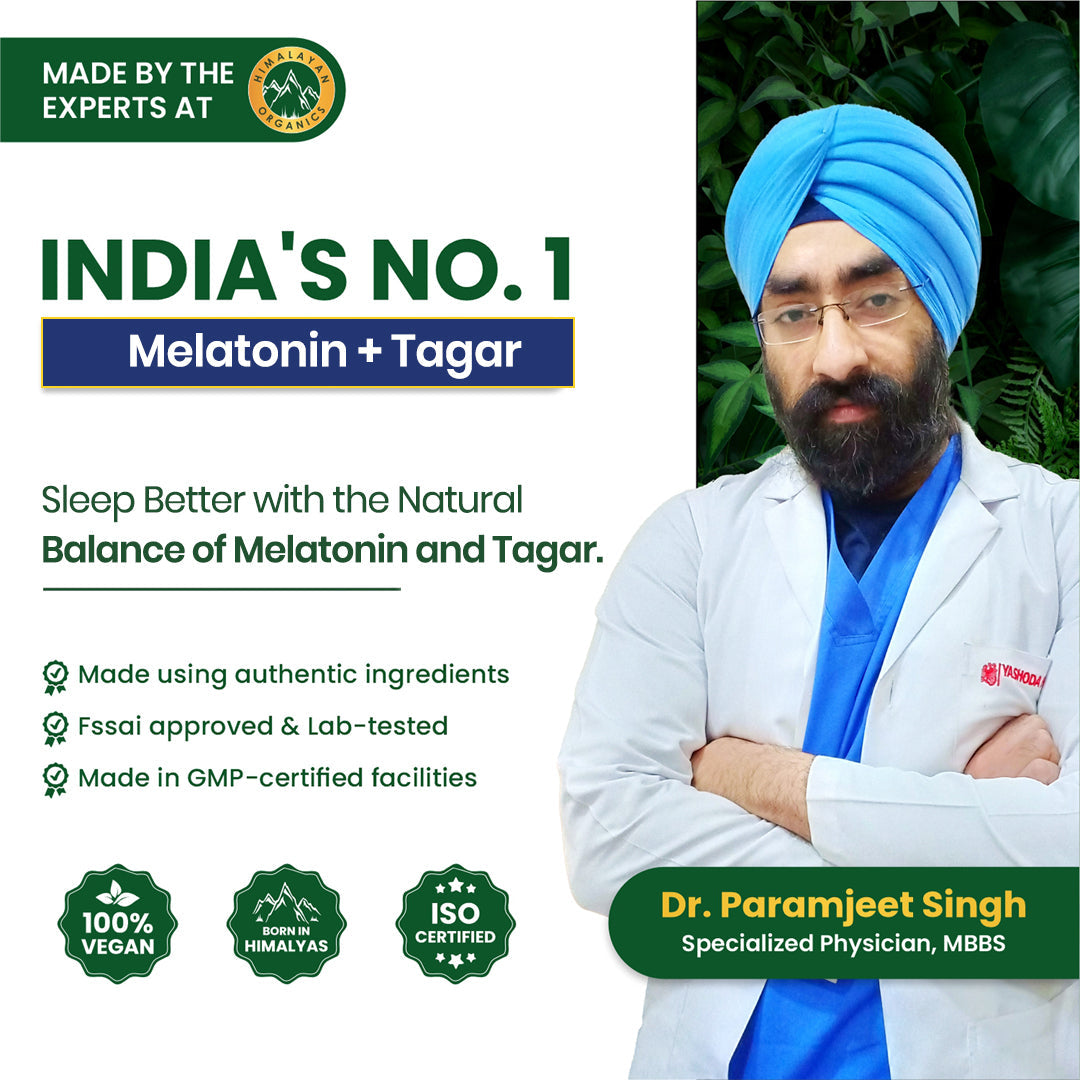 Himalayan Organics, Melatonin with Tagar Vitamin B6 Calcium 