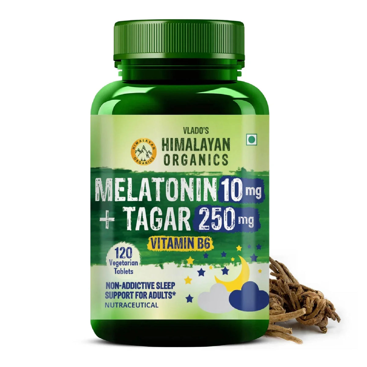 Buy Vlado's Himalayan Organics, Melatonin with Tagar Vitamin B6 Calcium ...