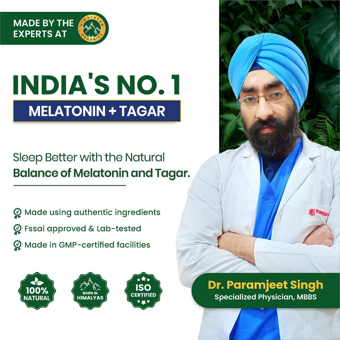 Himalayan Organics, Melatonin with Tagar Vitamin B6 Calcium 