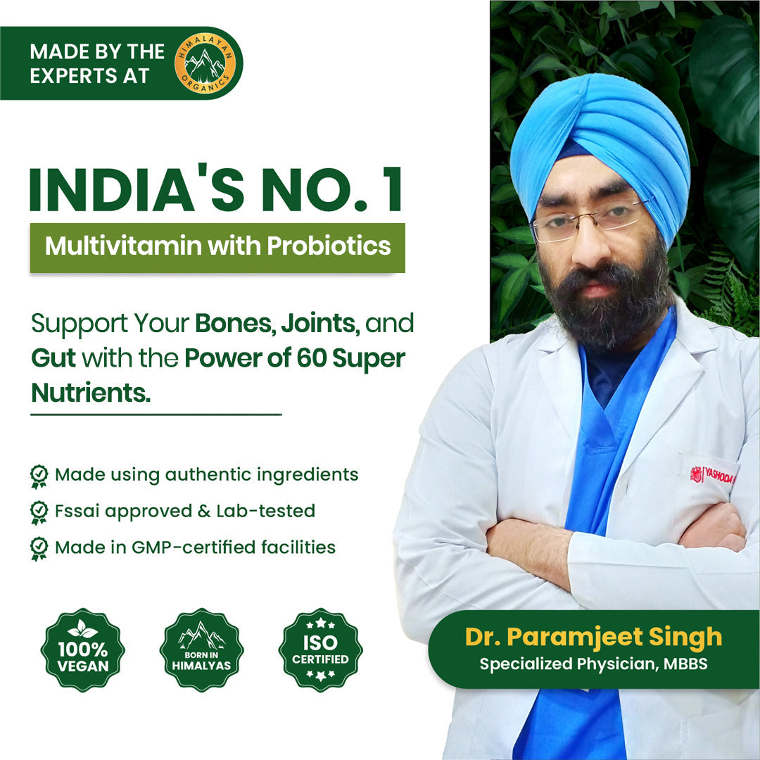 Himalayan Organics, Multivitamin with Probiotics, 60 Ingredients 