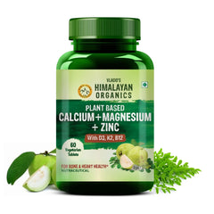 Vlado's Himalayan Organics, Plant Based Calcium Magnesium Zinc Vitamin D3 K2 - 60 Veg Tablets