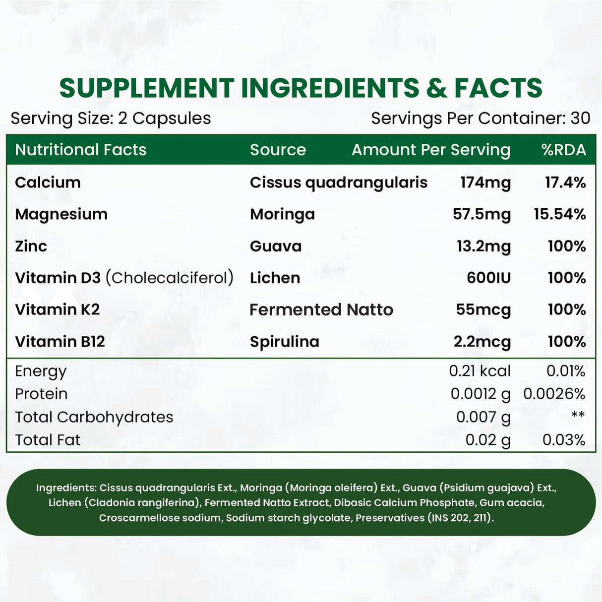 Himalayan Organics, Plant Based Calcium Magnesium Zinc Vitamin D3 K2 