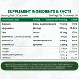 Himalayan Organics, Plant Based Calcium Magnesium Zinc Vitamin D3 K2 
