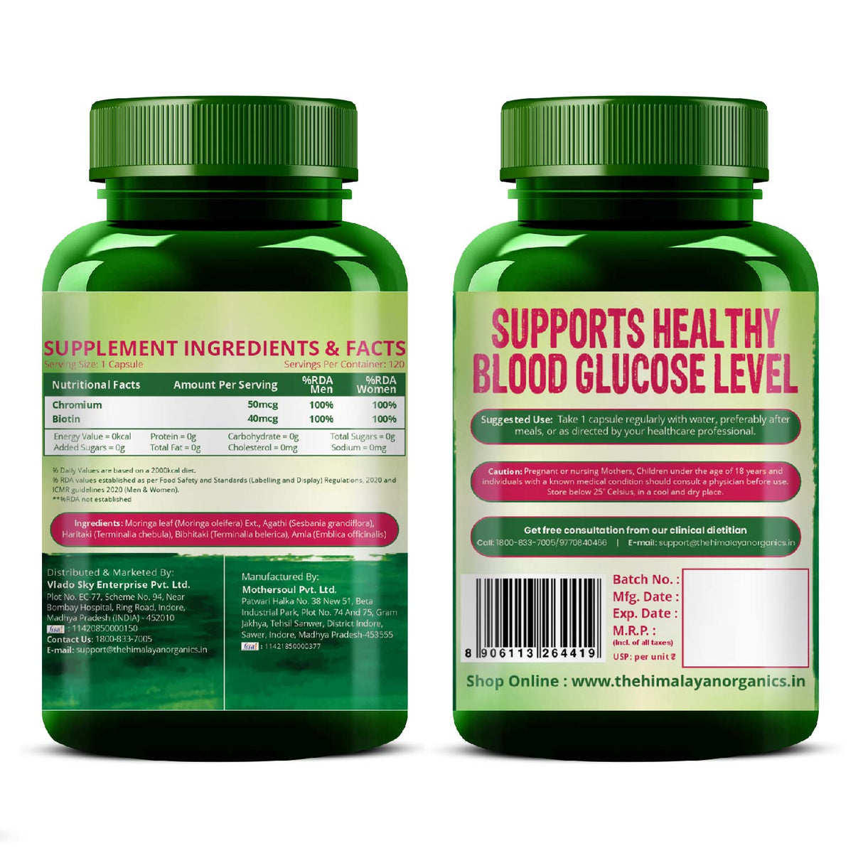 Himalayan Organics, Plant Based Chromium, 50mcg 