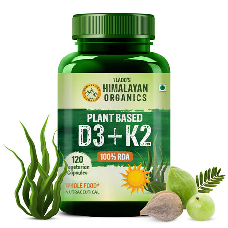 Himalayan Organics, Plant Based Vitamin D3 600IU K2 MK7 