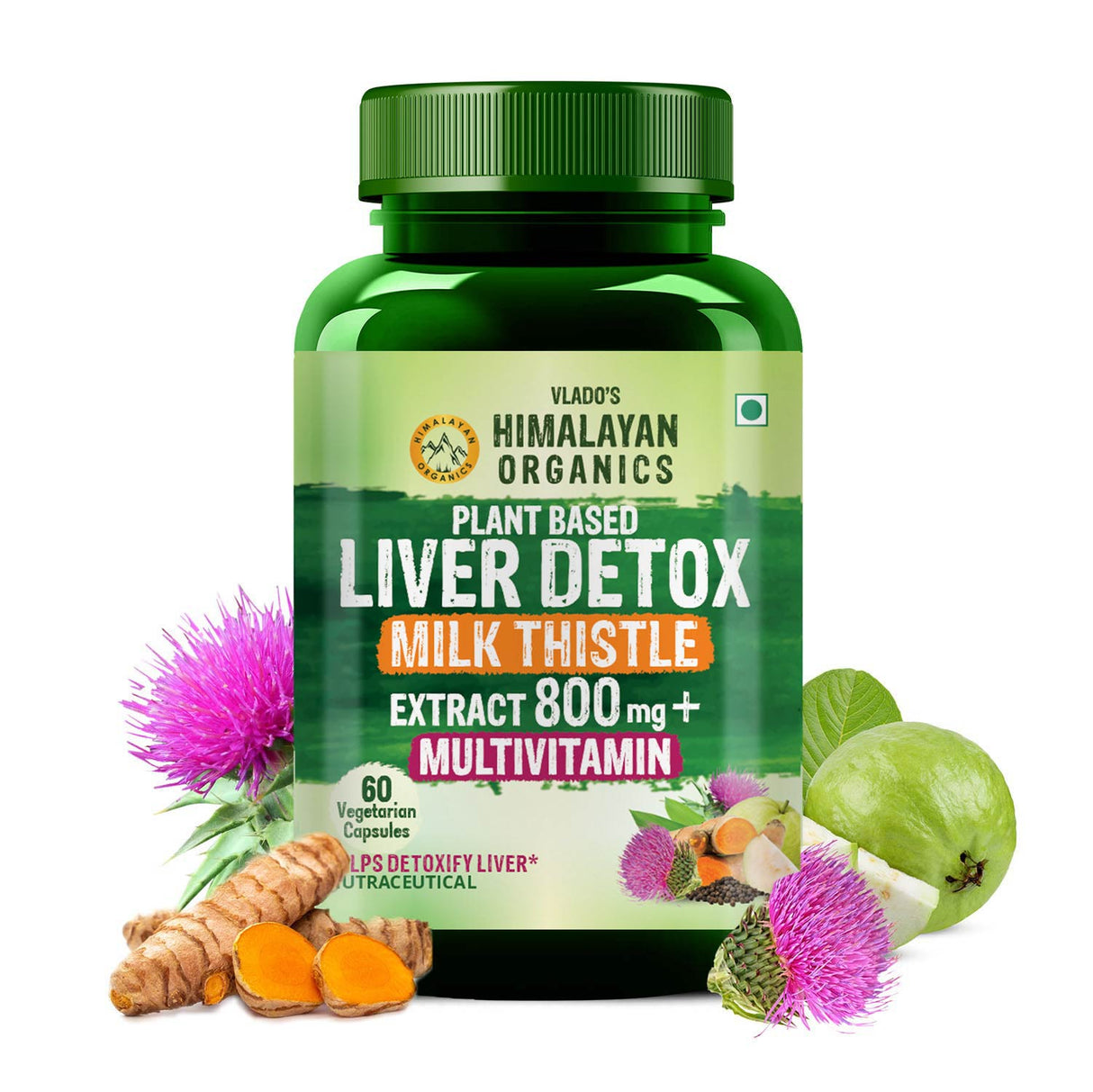 Himalayan Organics, Plant Based Liver Support with Milk Thistle, Turmeric, Beetroot 
