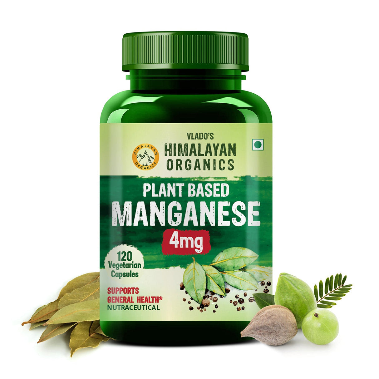 Himalayan Organics, Plant Based Manganese, 4mg 