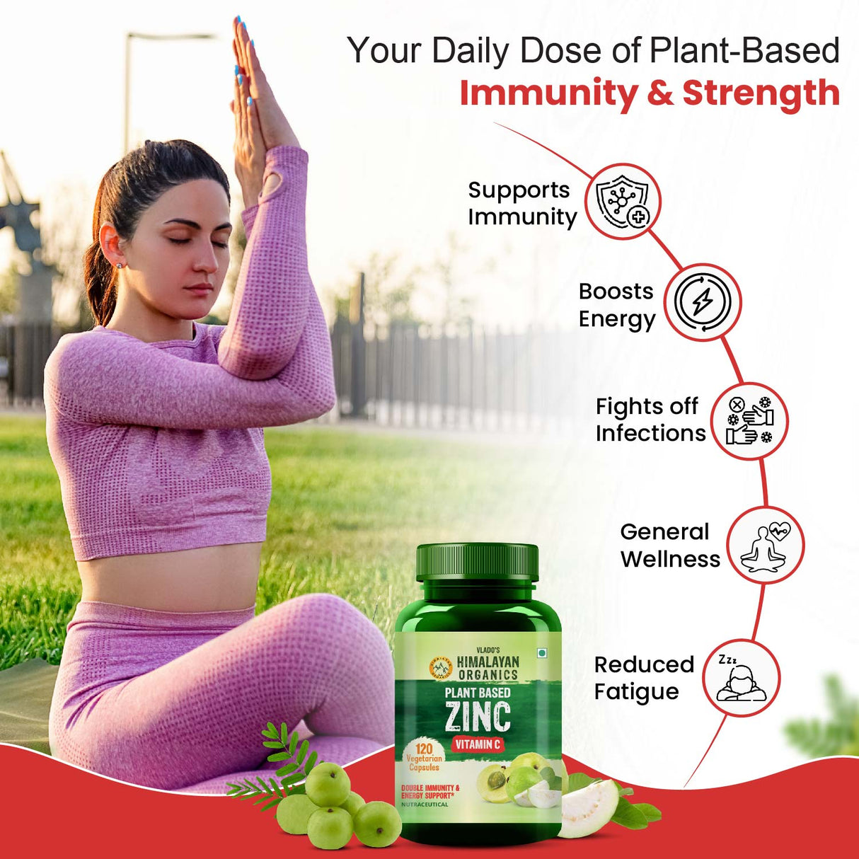 Himalayan Organics, Plant Based Zinc with Vitamin C 