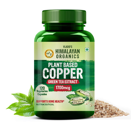 Himalayan Organics, Plant Based Copper with Green Tea Extract, 1700mcg 