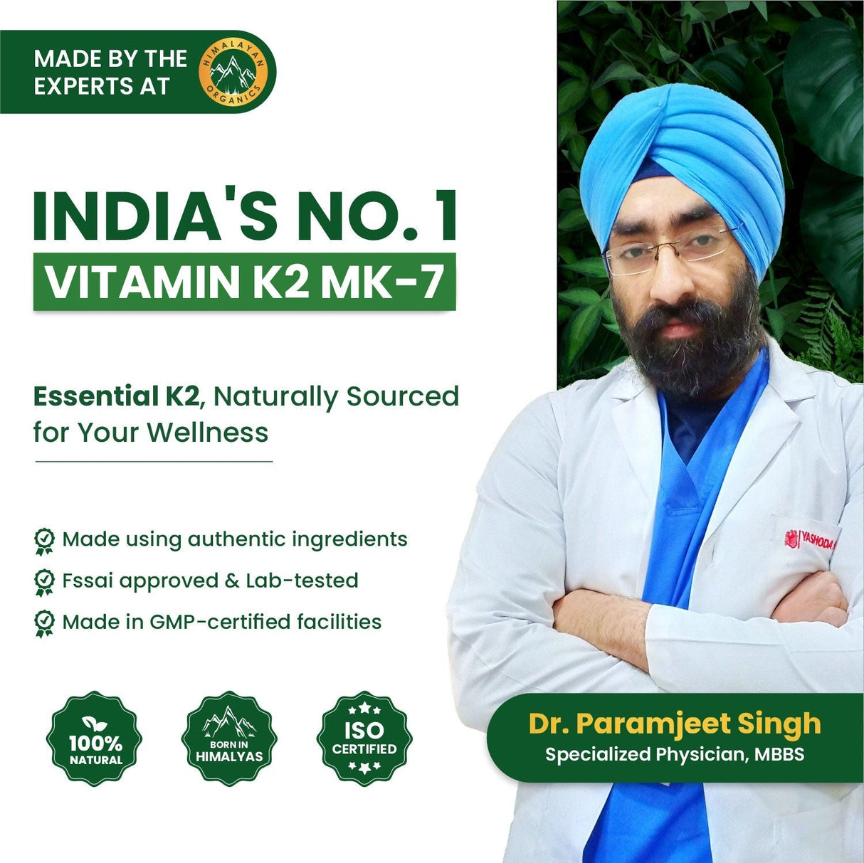 Himalayan Organics, Vitamin K2 MK