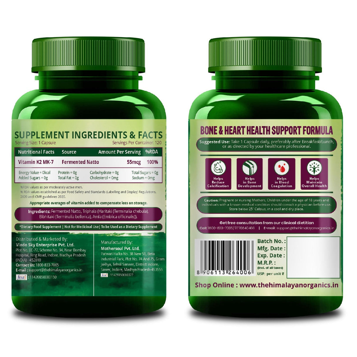 Himalayan Organics, Vitamin K2 MK