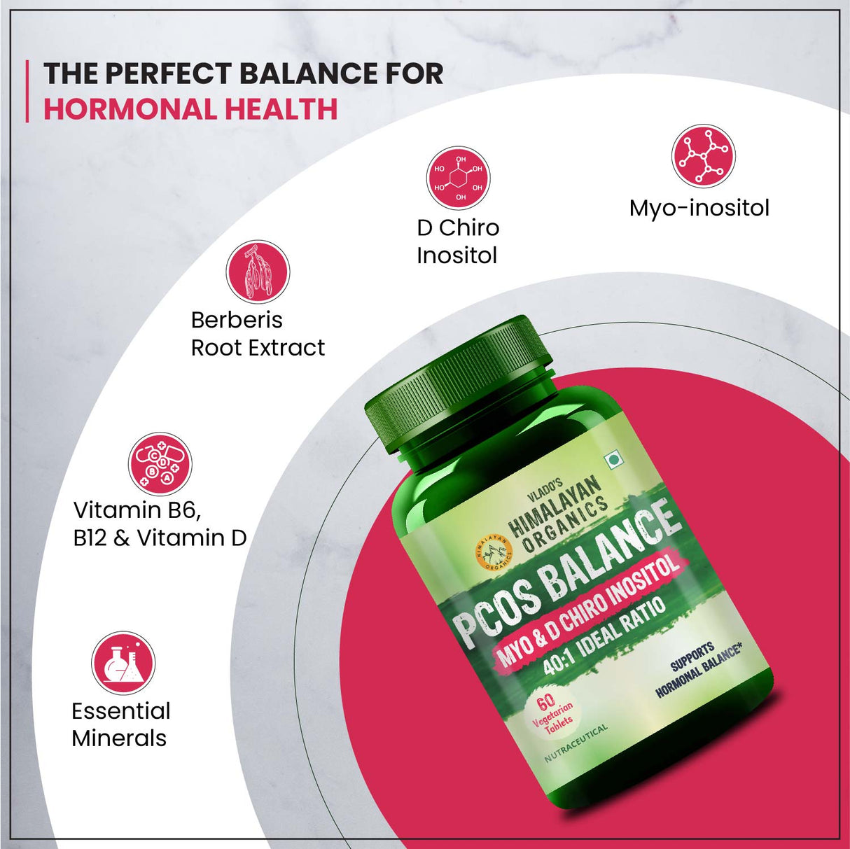 Himalayan Organics, PCOS Support, 2000mg 