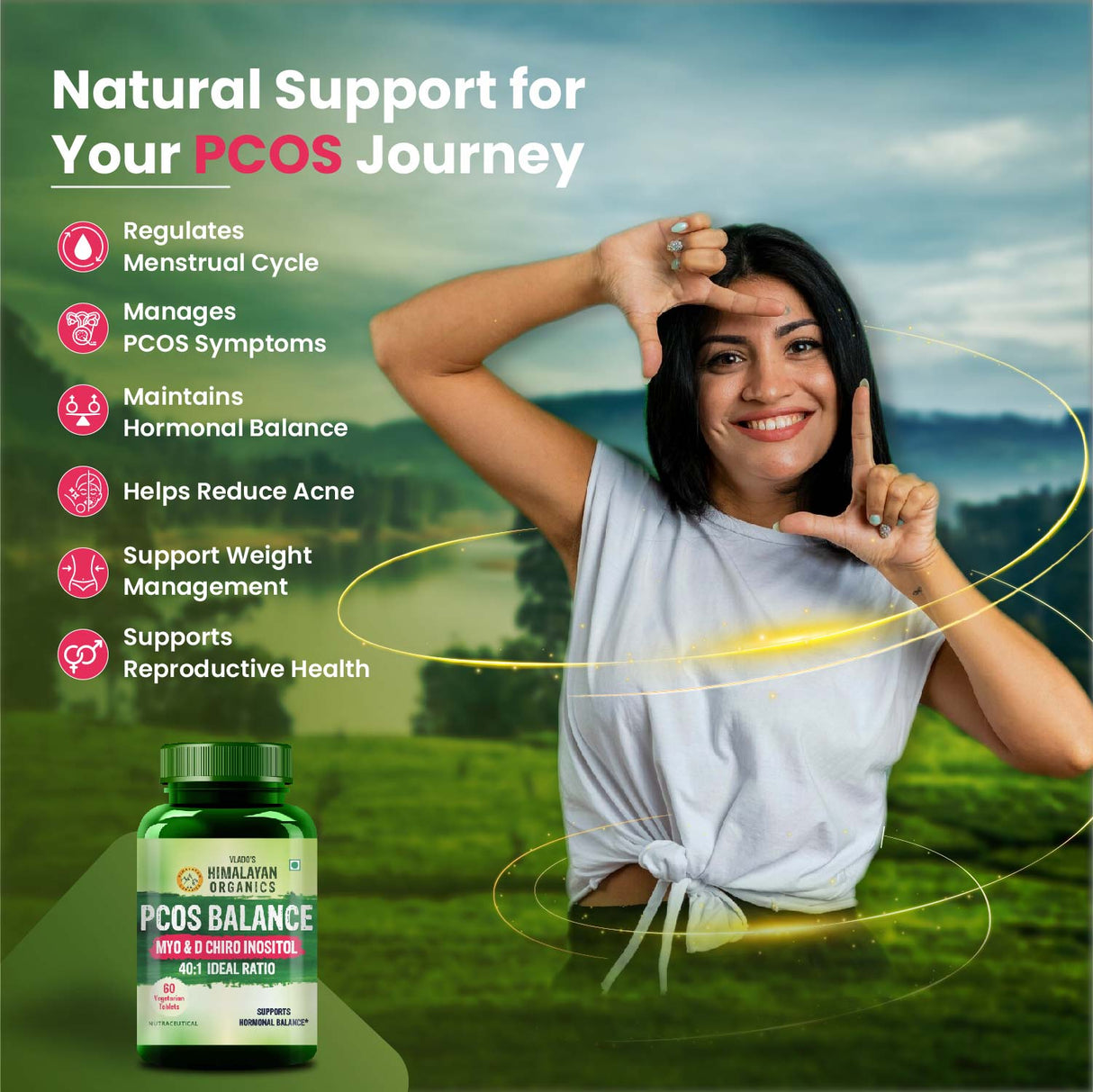 Himalayan Organics, PCOS Support, 2000mg 