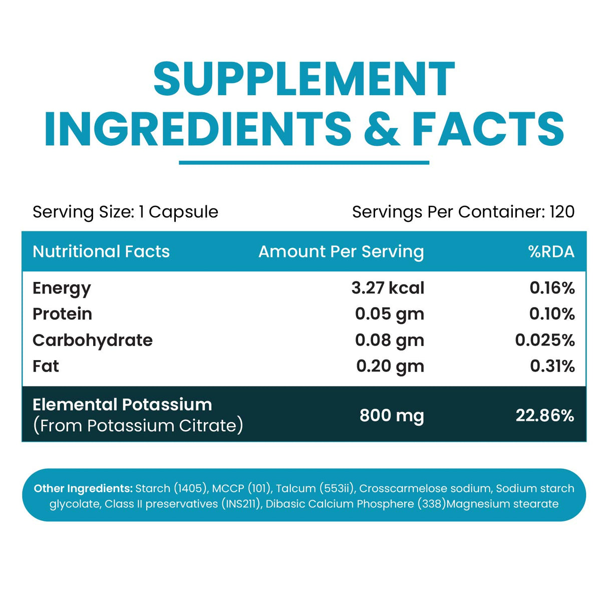 Himalayan Organics, Potassium Citrate, 800mg 