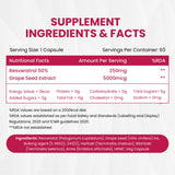 Himalayan Organics, Resveratrol with Grape Seed Extract, 255mg 