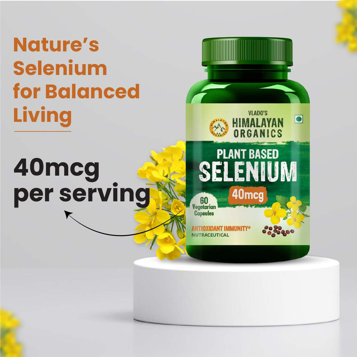 Himalayan Organics, Plant Based Selenium, 40mcg 