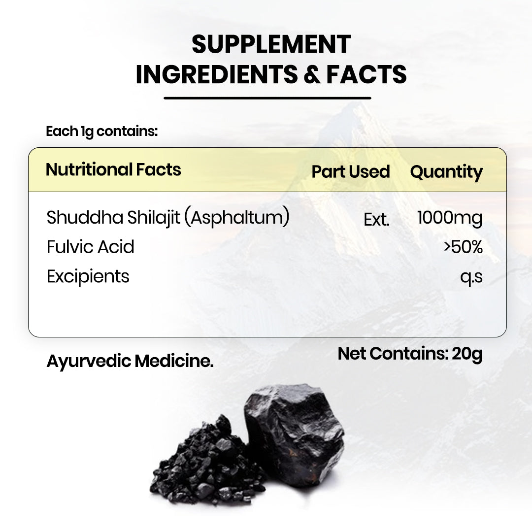 Himalayan Organics, Pure Shilajit Resin with Fulvic Acid 