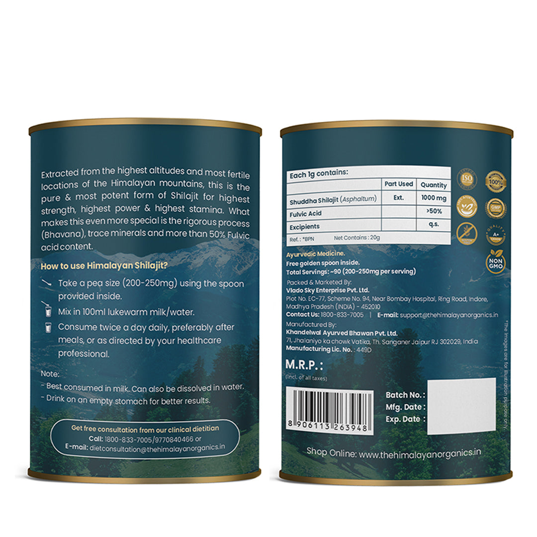 Himalayan Organics, Pure Shilajit Resin with Fulvic Acid 