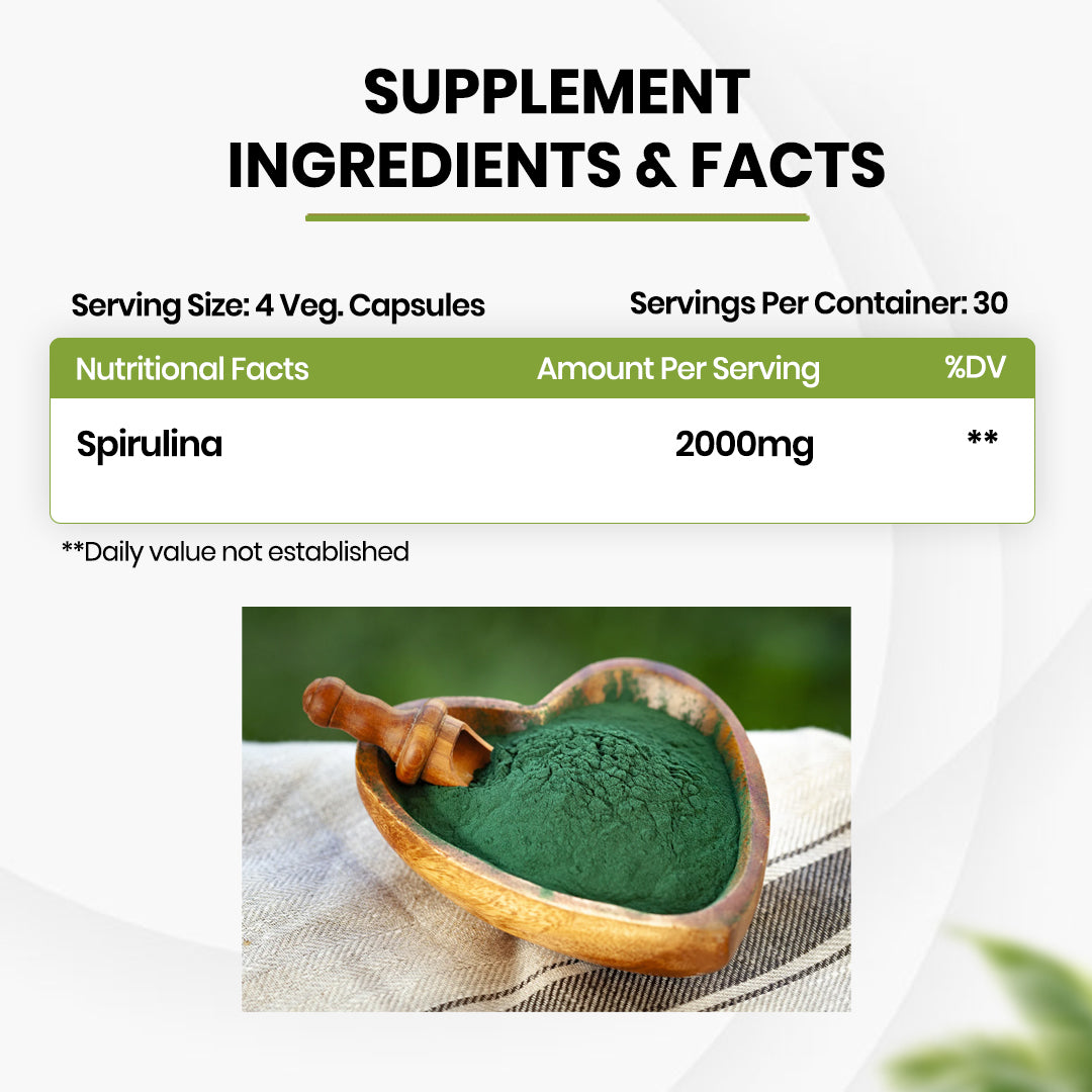 Himalayan Organics, Spirulina, 2000mg 