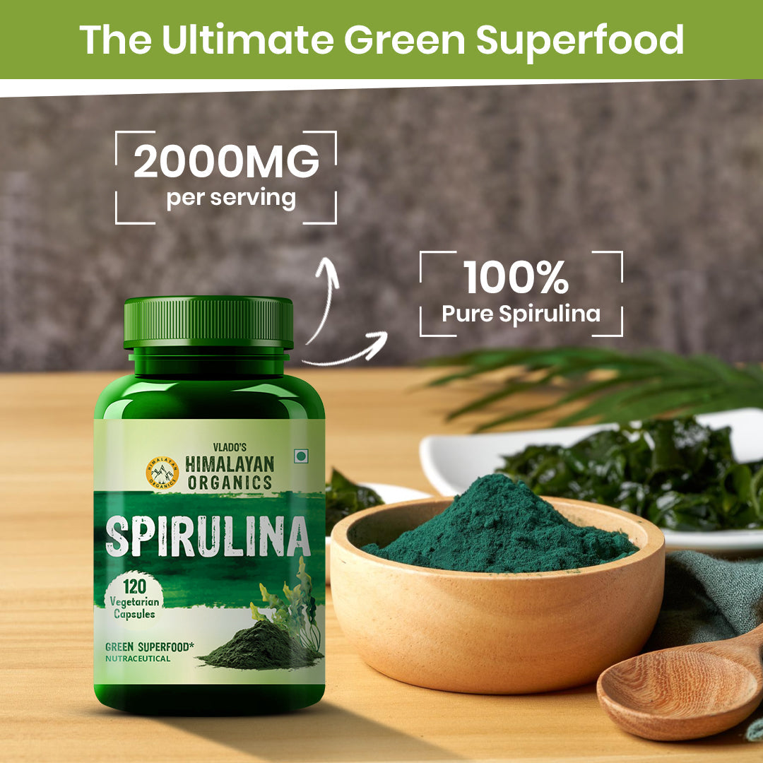 Himalayan Organics, Spirulina, 2000mg 