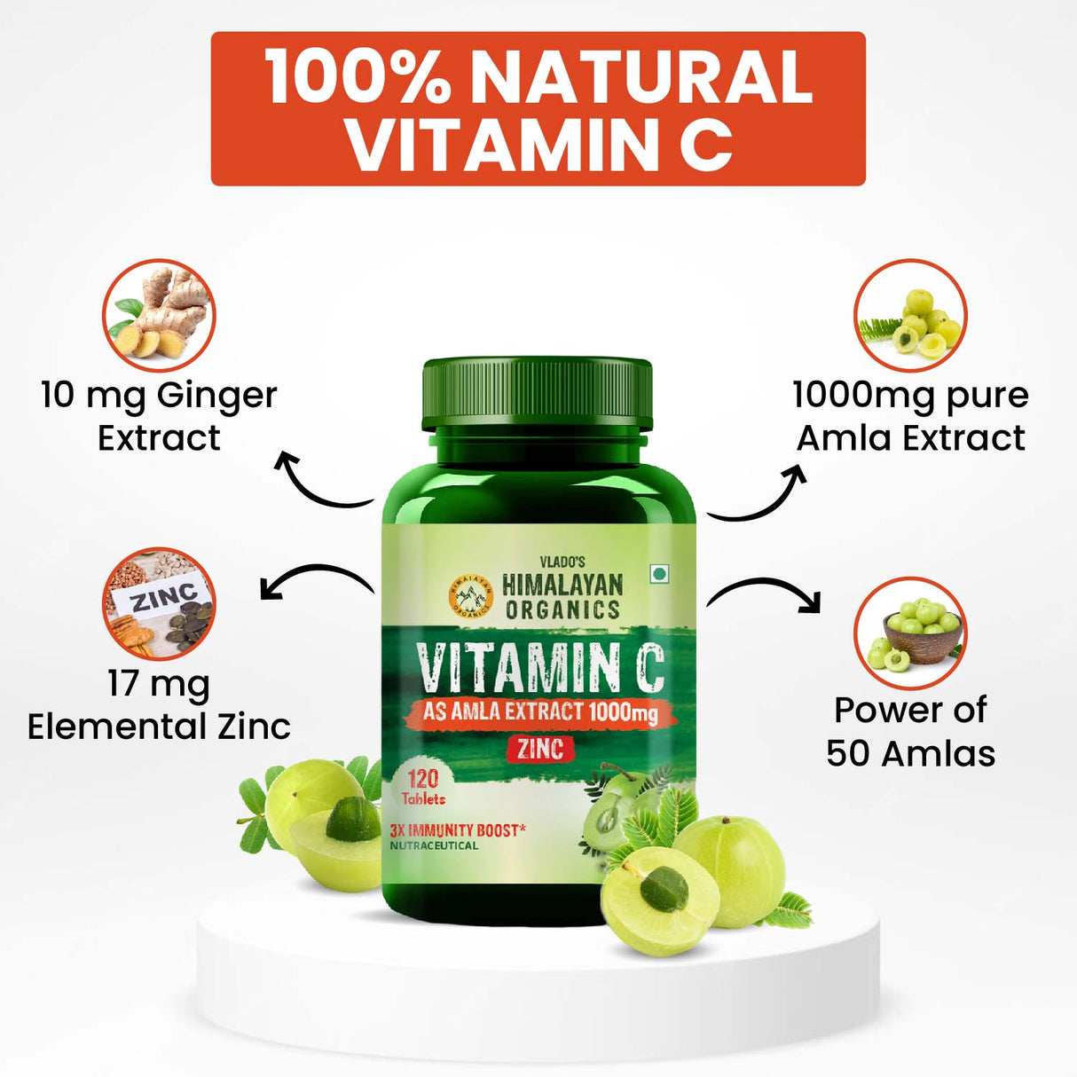 Himalayan Organics, Vitamin C from Natural Fruits 