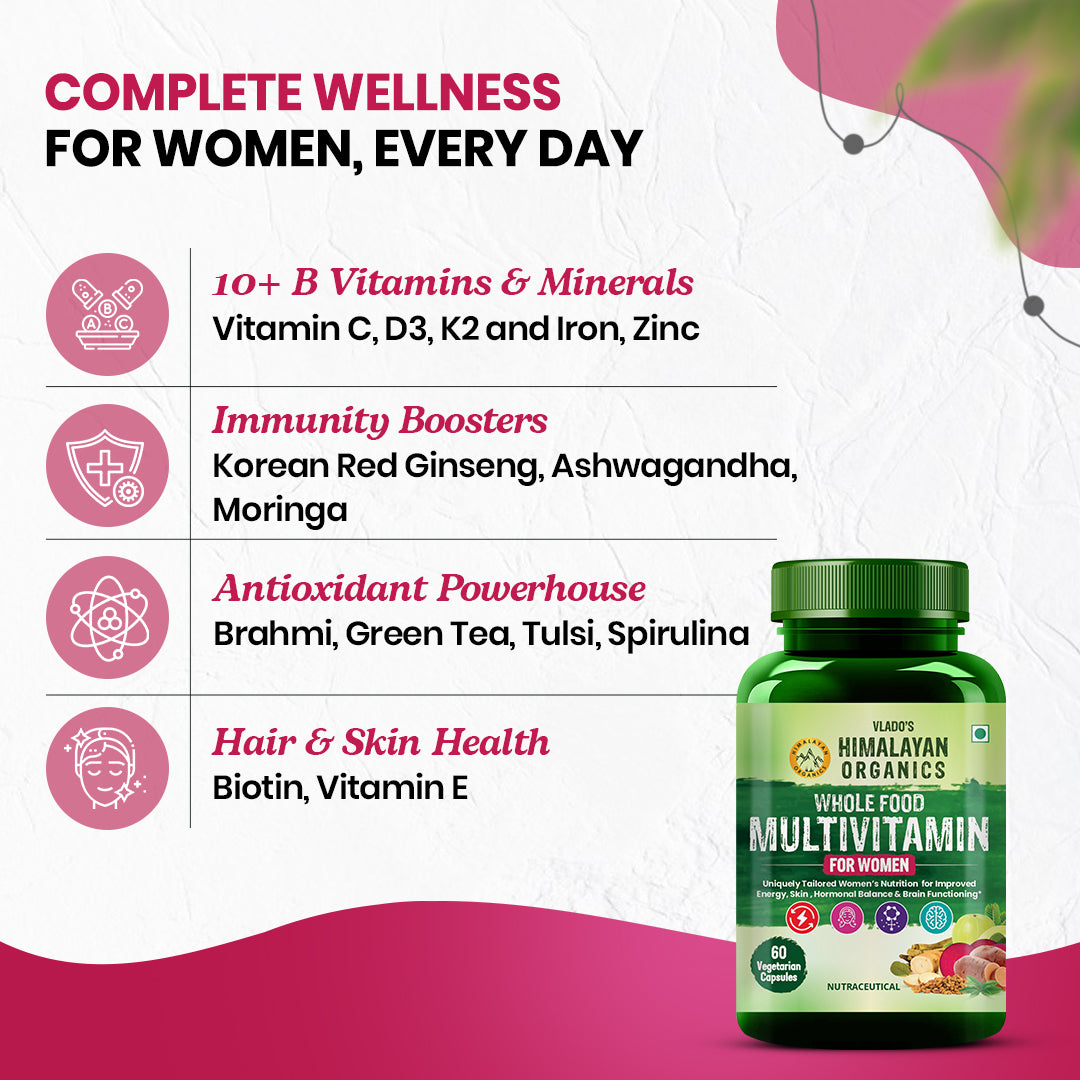 Himalayan Organics, Whole Food Multivitamin for Women 