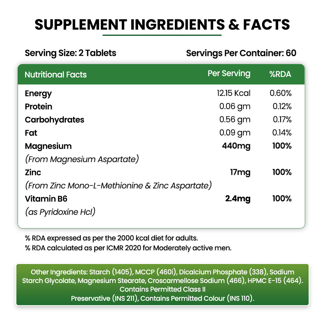 Himalayan Organics, ZMA Zinc Magnesium Vitamin B6 