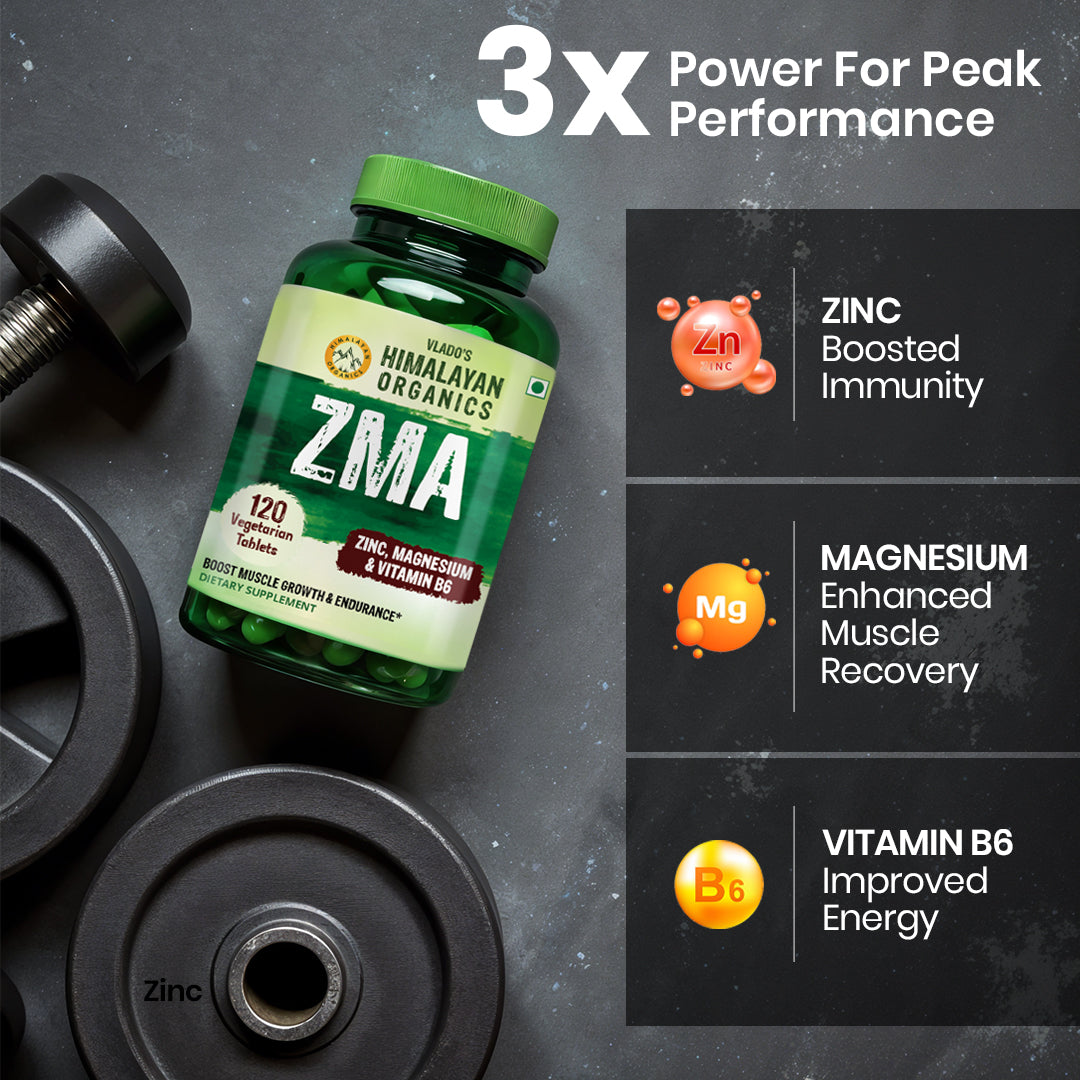 Himalayan Organics, ZMA Zinc Magnesium Vitamin B6 